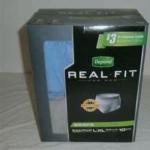 Depend Real Fit Briefs For Men Maximum Absorbency 10 Count L/XL