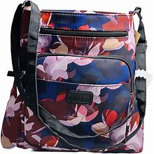 Multisac Lennox Floral Nylon Crossbody Handbag - Multi - One Size-12 Inches Tall