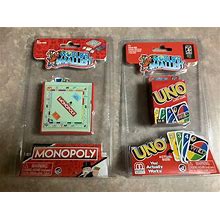 World's Smallest Uno And Monopoly Board Games, For 7 Y.O And Up. Mattel And Hasbro.
