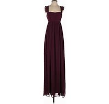 Show Me Your Mumu Cocktail Dress - Formal Square Sleeveless: Burgundy Print Dresses - New - Women's Size Small