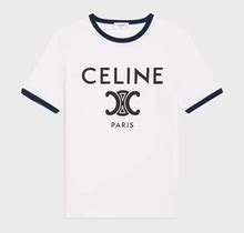 CELINE Paris T-Shirt In Cotton Jersey - White - Size : XS - For Women - Gift Selection
