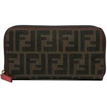 Fendi Pre-Owned 2000-2010 Zucchino Canvas Wallet - Brown
