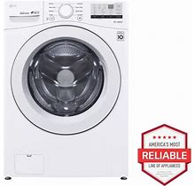 Lg Ultra Large Front Load Washer, White Size 4.5 Cu. Ft. Wm3400cw