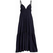 A.L.C. Women's Rhodes V-Neck Tiered Maxi Dress - Nightshade - Size 10