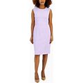Kasper Women's Sleeveless Princess-Seam Sheath Dress - Lavender Mist - Size 4