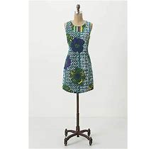 Anthropologie Graphic Hibbiscus Floral Shift Dress Amazing 5 Stars