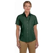 Harriton M560W Ladies' Barbados Textured Camp Shirt PALM GREEN XS