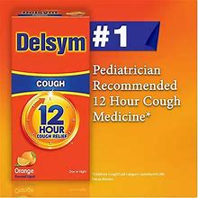 Delsym 12 Hour Cough Suppressant Liquid, Orange Flavor - 5 Oz Bottle
