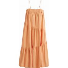 Abercrombie & Fitch Dresses | Abercrombie Orange Asymmetrical Tiered Maxi Dress | Color: Orange | Size: Xs