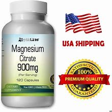 Magnesium Citrate 1100 Mg Serving 120 Premium Capsules High Potency By