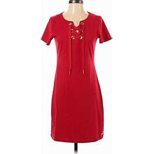 Calvin Klein Casual Dress: Red Dresses - Women's Size Small