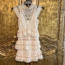 Romeo & Juliet Couture Dresses | Adorable Crocheted Mini Dress | Color: Cream | Size: S