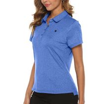 Gopune Women's Golf Polo Shirts Lightweight Quick Dry 4 Buttons Short Sleeve Shirts For Tennis