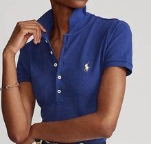 Ralph Lauren Slim Fit Stretch Polo Shirt - Size XXS In Fall Royal