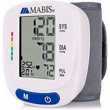 MABIS Adult Cuff Wrist Digital Blood Pressure Monitor White Device 1 Each