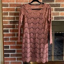 Madewell Dresses | Madewell Lace Dress With Under Slip Size 4 | Color: Brown/Red | Size: 4