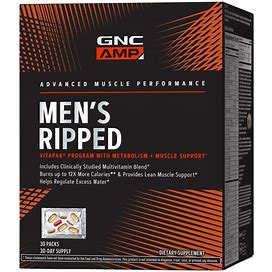 GNC AMP Men's Ripped Vitapak Program (30 Servings) Healthy - 30 Packs