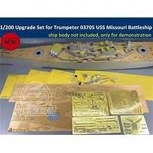 TMW 1/200 Upgrade Set For Trumpeter 03705 USS Missouri Battleship Model