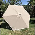 Bellrino Patio Umbrella Canopy Replacement Cover Fit 10 ft 6 Ribs Ligh