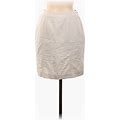 Chadwicks Casual Skirt: White Jacquard Bottoms - Women's Size 6