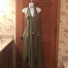Jessica Howard Dresses | Olive Green Halter Dress | Color: Green | Size: 6