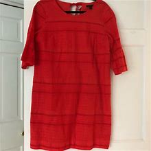 J. Crew Dresses | J Crew Bell Sleeve Dress | Color: Red | Size: 8