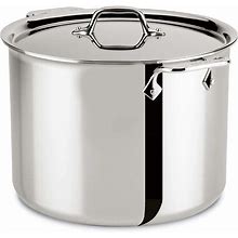 All-Clad 4512 Stainless Steel Tri-Ply Bonded Stockpot With Lid / Cookware, 12-Quart, Silver