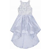 Girls 7-16 Speechless Lace To Pleated High-Low Dress, Girl's, Med Blue