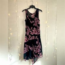 Connected Apparel Dresses | Connected Apparel Floral Dress | Color: Black/Pink | Size: Xl