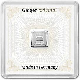 Geiger SILVER Bar - 1 Gram .999 Pure, In Assay