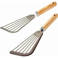 Ayesha Curry Tools And Gadgets Stainless Steel Fish Turner Utensil Set, 2-Piece, Stainless Steel
