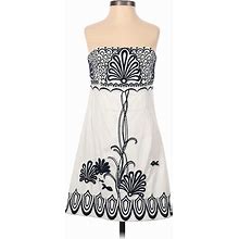 Lilly Pulitzer Casual Dress - A-Line Open Neckline Sleeveless: White Dresses - Women's Size 0