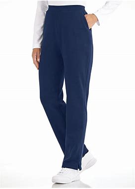 Blair Zip-Pocket Pull-On Fleece Pants - Blue - SML - Misses