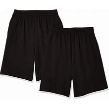 Hanes Boys Jersey Shorts Pack, 2-Pack, Cotton Shorts For Boys With Pockets, Pull-On Shorts