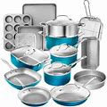 Katlot Steel 20 Piece Nonstick Pots And Pans Set All In One Kitchen