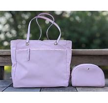 Kate Spade Jae Nylon Large Tote Pink Handbag / Laptop Bag Makeup Travel Bag