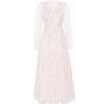 Needle & Thread - Raindrop Beaded Maxi Dress - Women - Recycled Polyester/Recycled Polyester/Recycled Sequins - 16 - Pink