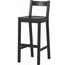 IKEA - NORDVIKEN Bar Stool With Backrest, Black, 29 1/2 "