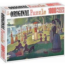 Evening Park Visit Is Wooden 1000 Piece Jigsaw Puzzle Toy For Adults And Kids
