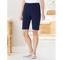 Blair Women's Soft Knit Classic Shorts - Blue - S - Misses