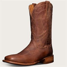 Tecovas Men's The Doc Cowboy Boots, Broad Square Toe, 12" Shaft, Scotch, Goat, 1.5" Heel, 12 D
