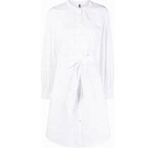 Tommy Hilfiger - Tied-Waist Shirt Dress - Women - Organic Cotton - 42 - White