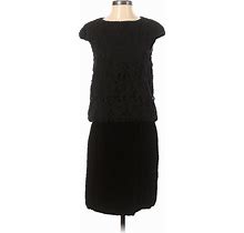 Casual Dress - Sweater Dress: Black Dresses - Women's Size 36