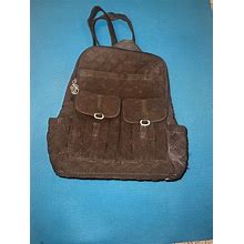 Vera Bradley Backpack Espresso Brown Quilted Look Bag