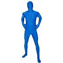 Mens Blue Full Body Stretch Jumpsuit Halloween Costume Bodysuit X-Large