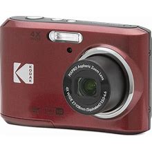 KODAK PIXPRO FZ45-RD 16MP Digital Camera 4X Optical Zoom 27mm Wide Angle 1080P