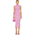 Enza Costa Silk Knit Sleeveless Twist Midi Dress In Lavender - Size L