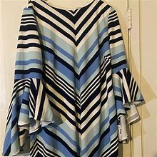 Dress Barn Dresses | Brand New Womans Dress From Dress Barn | Color: Blue/White | Size: Xl