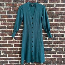 Ann Taylor Dresses | Ann Taylor Sweater Dress Long-Sleeve (Small) (Dark Teal) Professional Workwear | Color: Blue/Green | Size: S