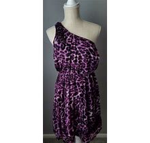Forever 21 One Shoulder Leopard Print Dress